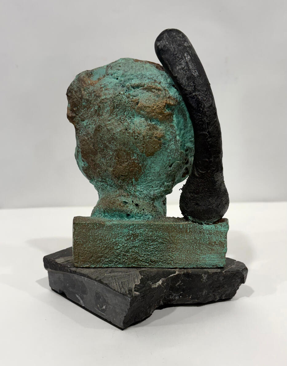 "Faliure" Cast bronze and granite 5" x 5" x 6" 2022