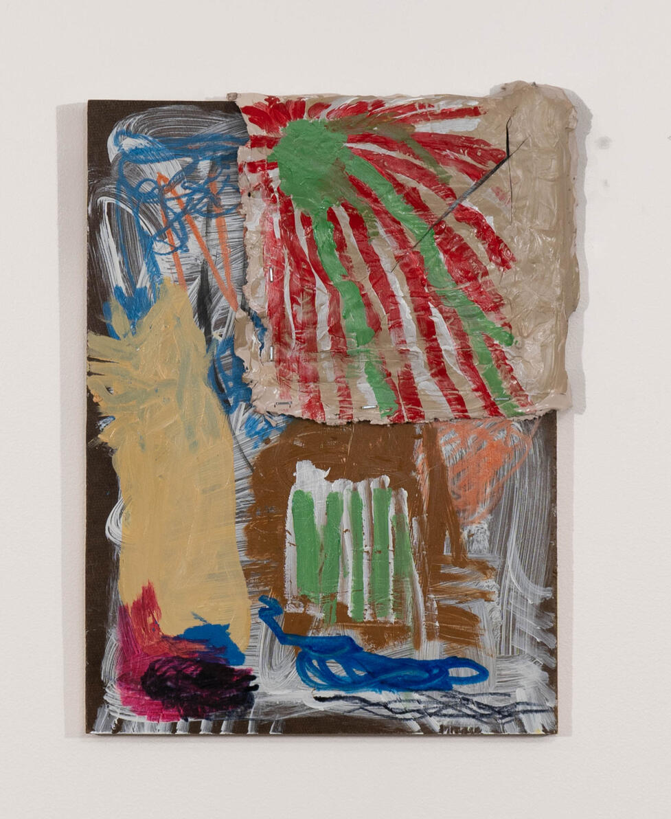 &quot;Untitled&quot; Gesso, oil and latex on masonite panel