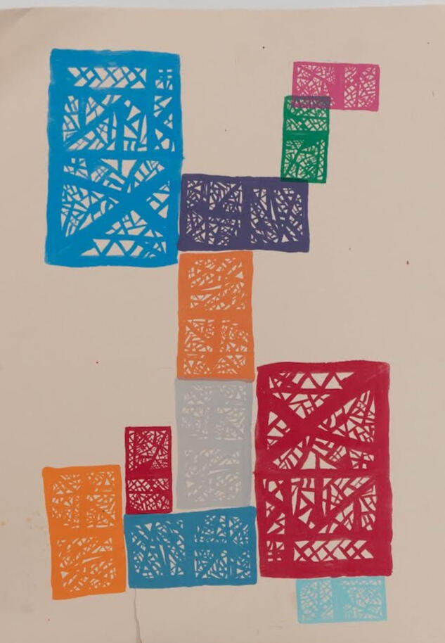 "Subdivisions" Silkscreen ink on Arches toned paper (edition of 9) 22" x 29" 2019