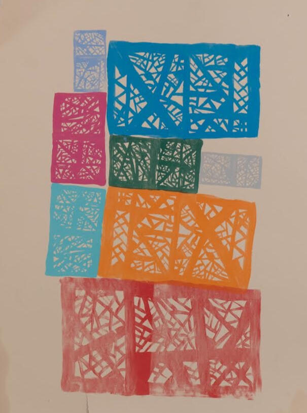 Silkscreen ink on Arches toned paper (edition of 9) 22' x 29' 2019