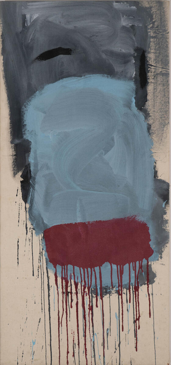 Latex on canvas 19" x 41" 2018