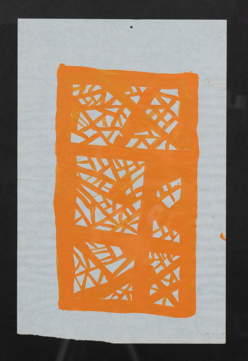 "Milkcrate #3' Acrylic on paper 11' x 17' 2017