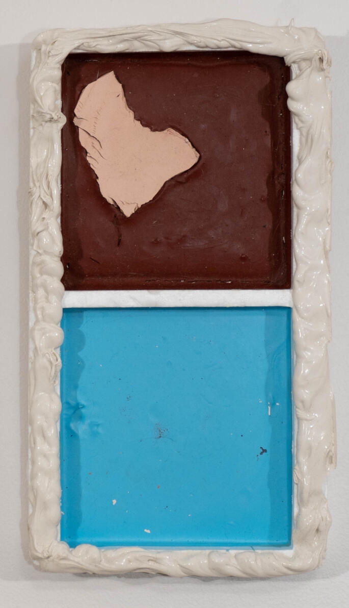 "Untitled" latex house paint and silicone on found foam 2020