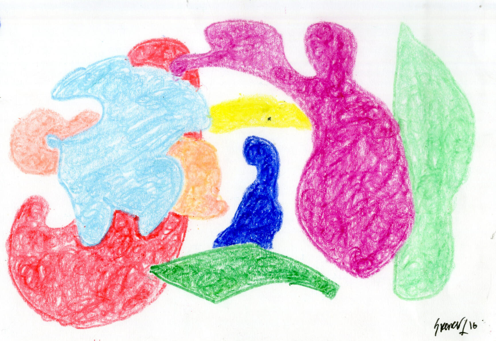 "Reef" Crayon on paper 8" x 12" (sold) 2016