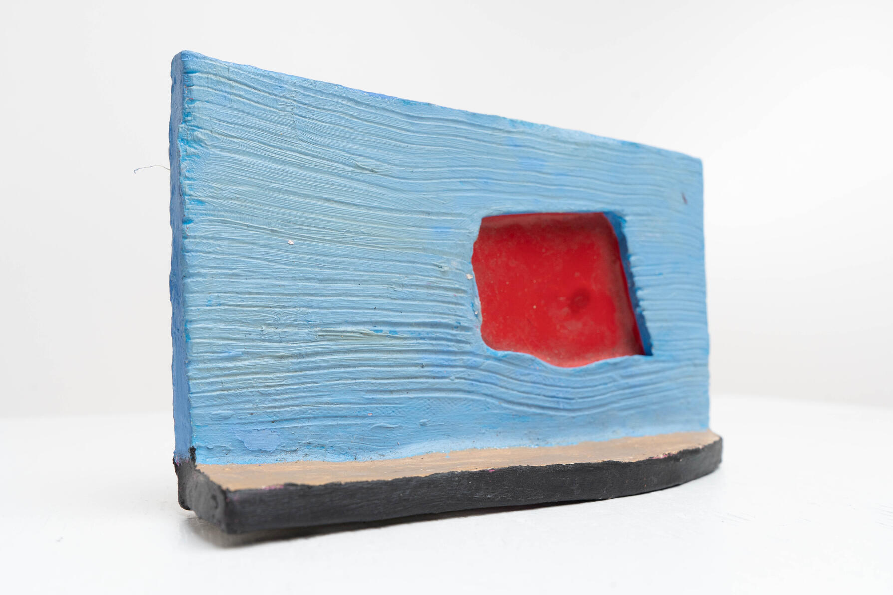 &quot;Untitled&quot; Oil, Silicone, latex and metal on stoneware